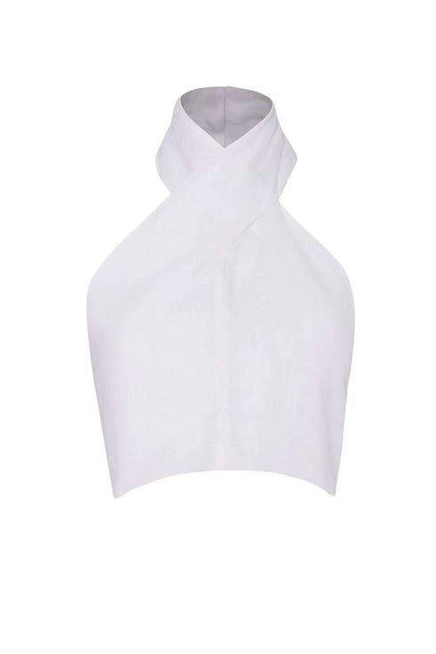 PQ Swim Water Lily Linen Wrap Top